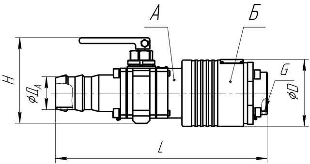 Внешний вид и габаритные размеры муфт сухого разъема МСР2-50